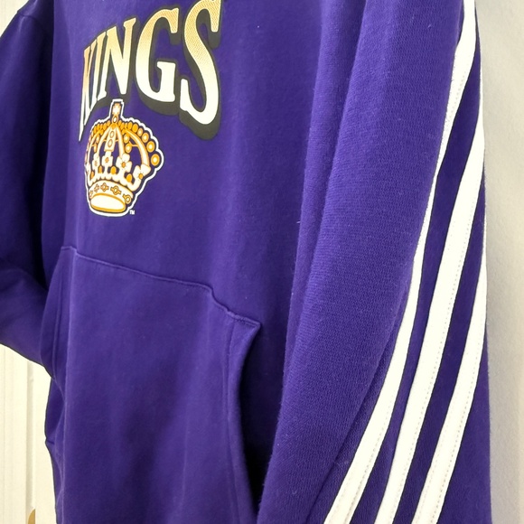 Adidas LA Kings Hockey NHL Purple Pullover Hoodie Sweatshirt Women's Small EUC - Picture 6 of 8